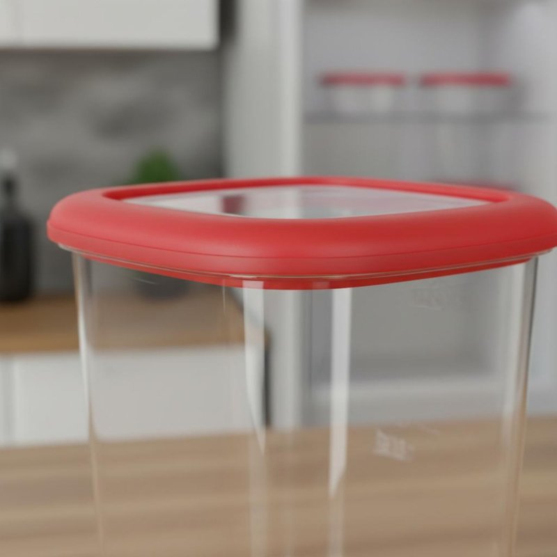 Food Storage Design - 6-teiliges Luftdichtes Lebensmittel-Aufbewahrungsbehälter-Set Durchsichtiges Design Plastik