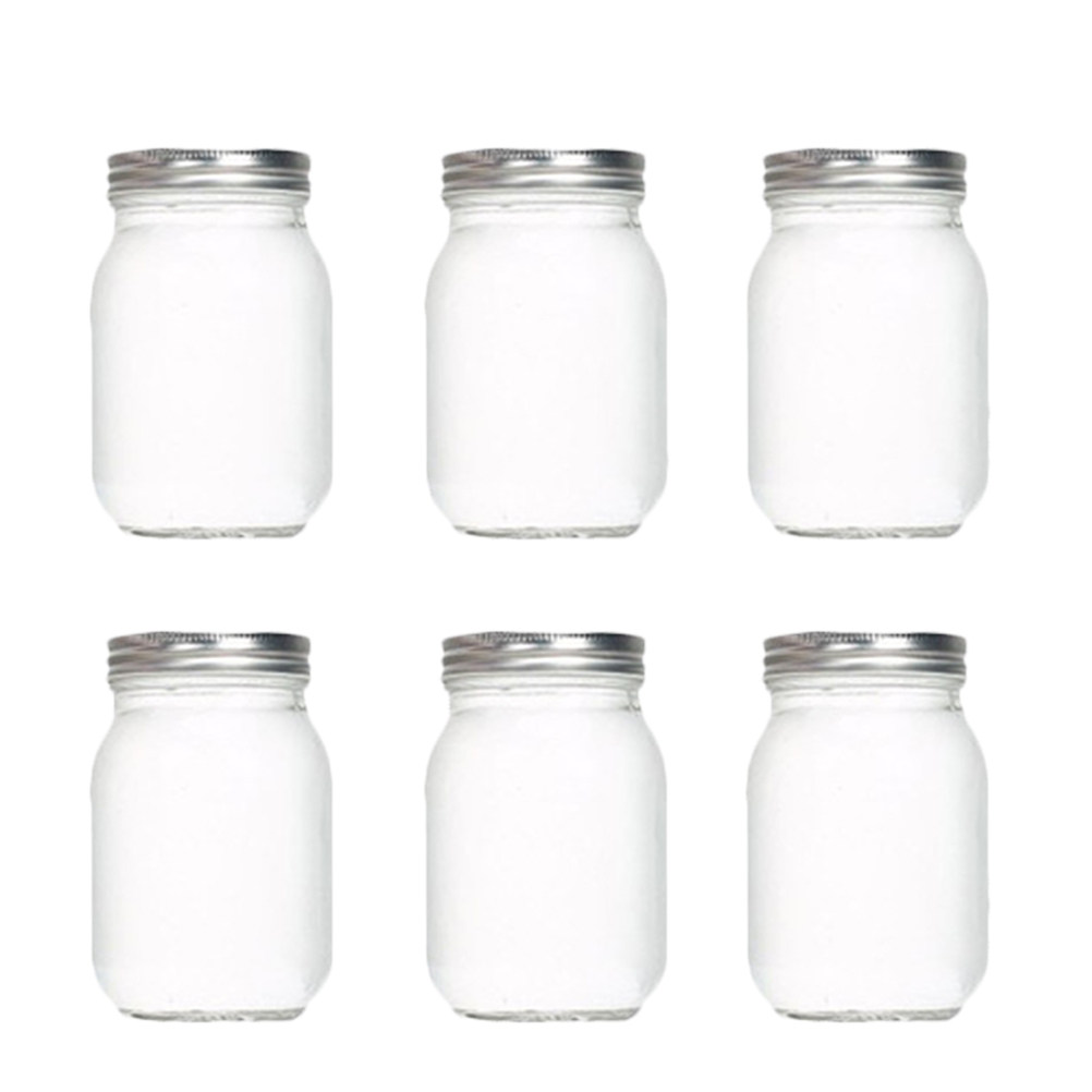 Food Storage With Glass Lids - 6 Stück Transparente Runde Glasbehälter mit