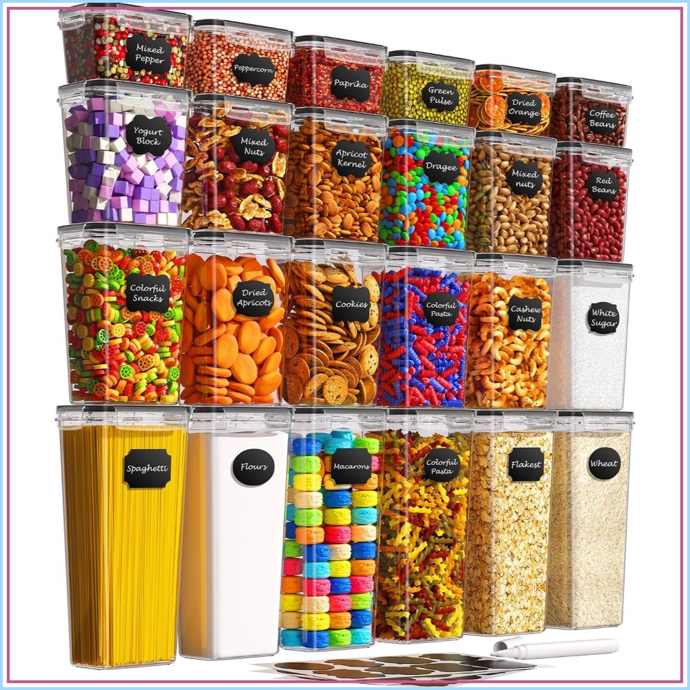 Food Storage Lid - 24 Stück Luftdichte Lebensmittelbehälter mit Deckeln,