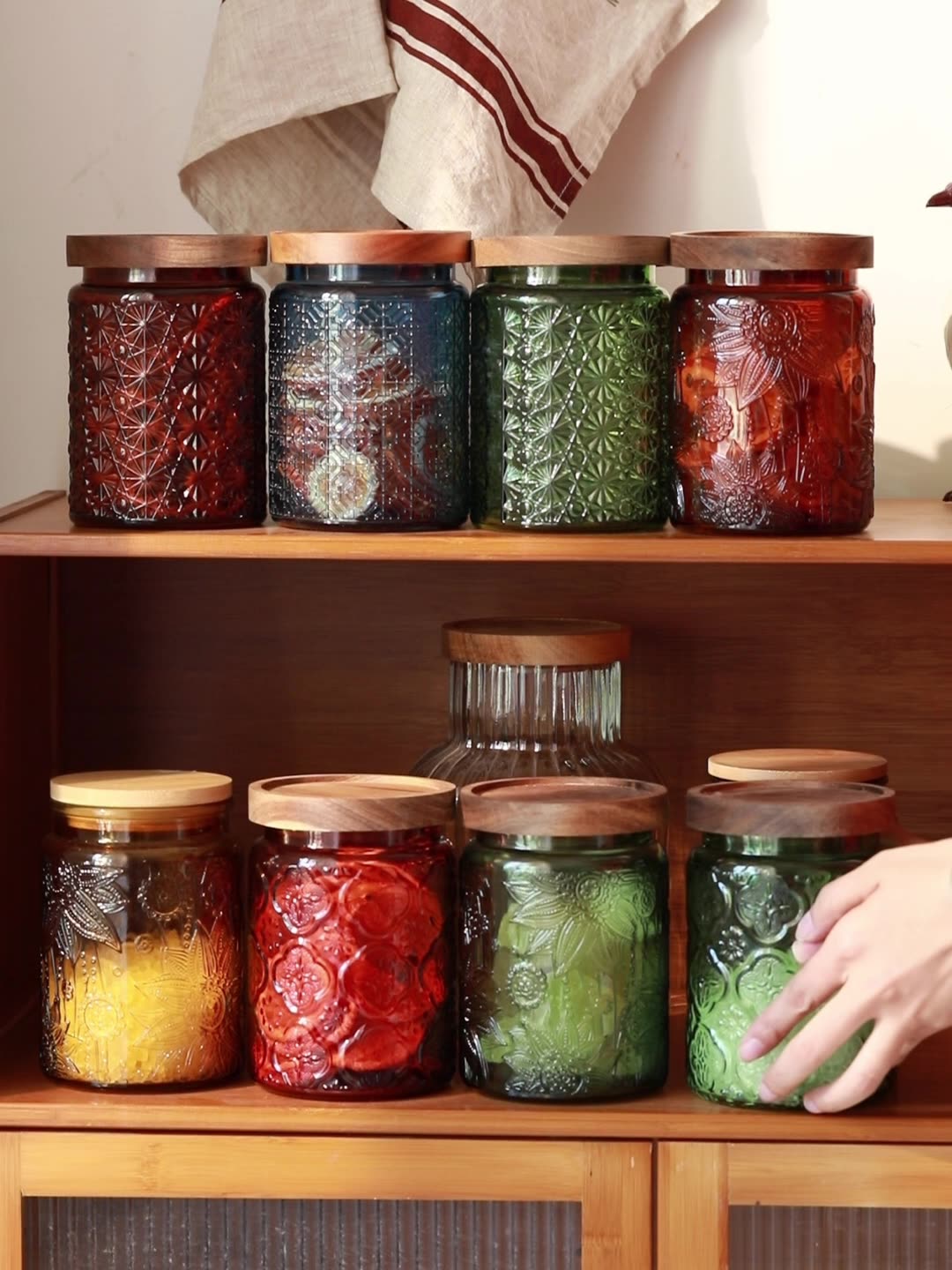 Food Storage With Glass Lids - Vintage Glas Küche Vorrats glas Küche