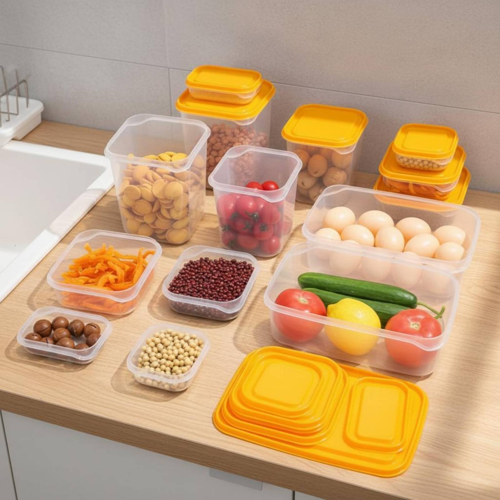 17-teiliges Kühlschrank-Aufbew – Food Storage Lid Bewertung und Preis