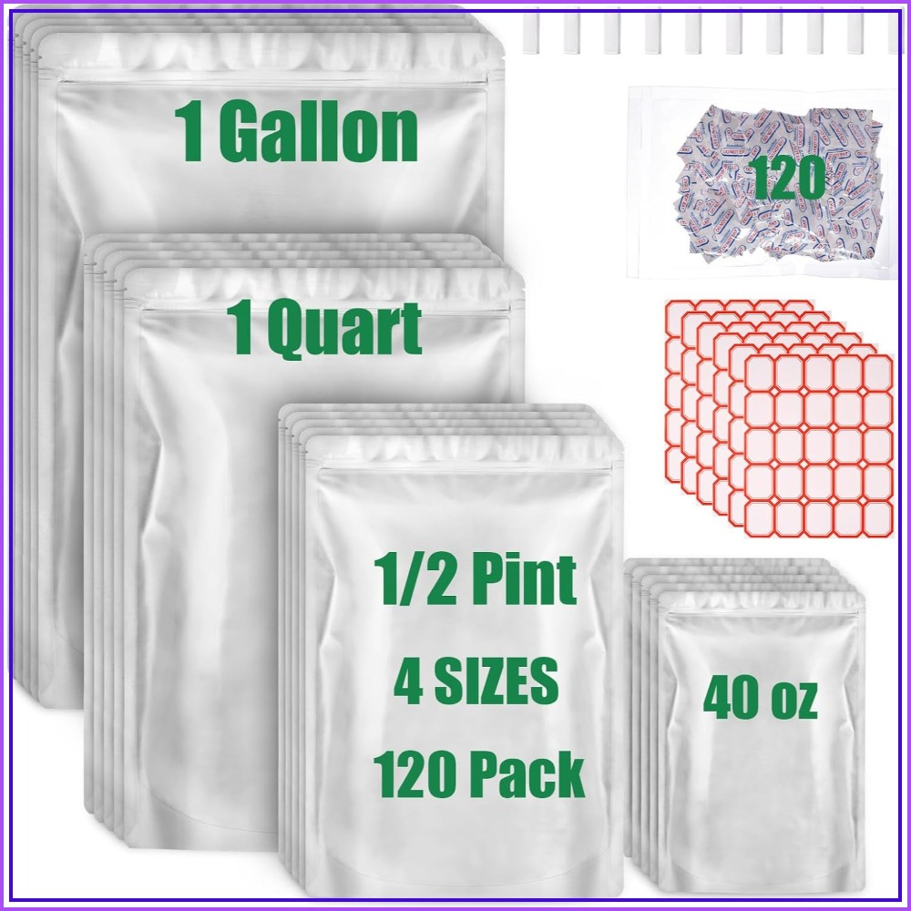 120 Mylar-Beutel zur Lebensmit – Food Storage Oxygen Absorbers Bewertung und Preis