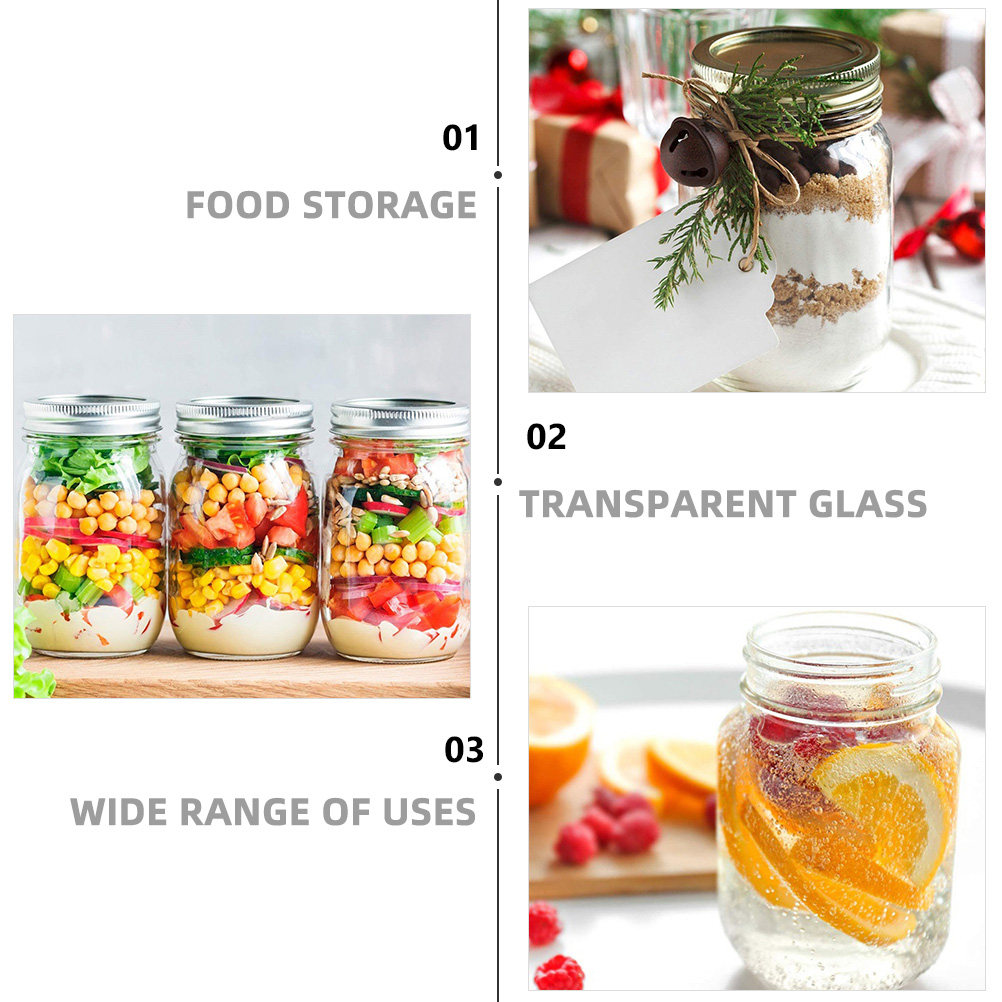6 Stück Transparente Runde Gla – Food Storage With Glass Lids Bewertung und Preis