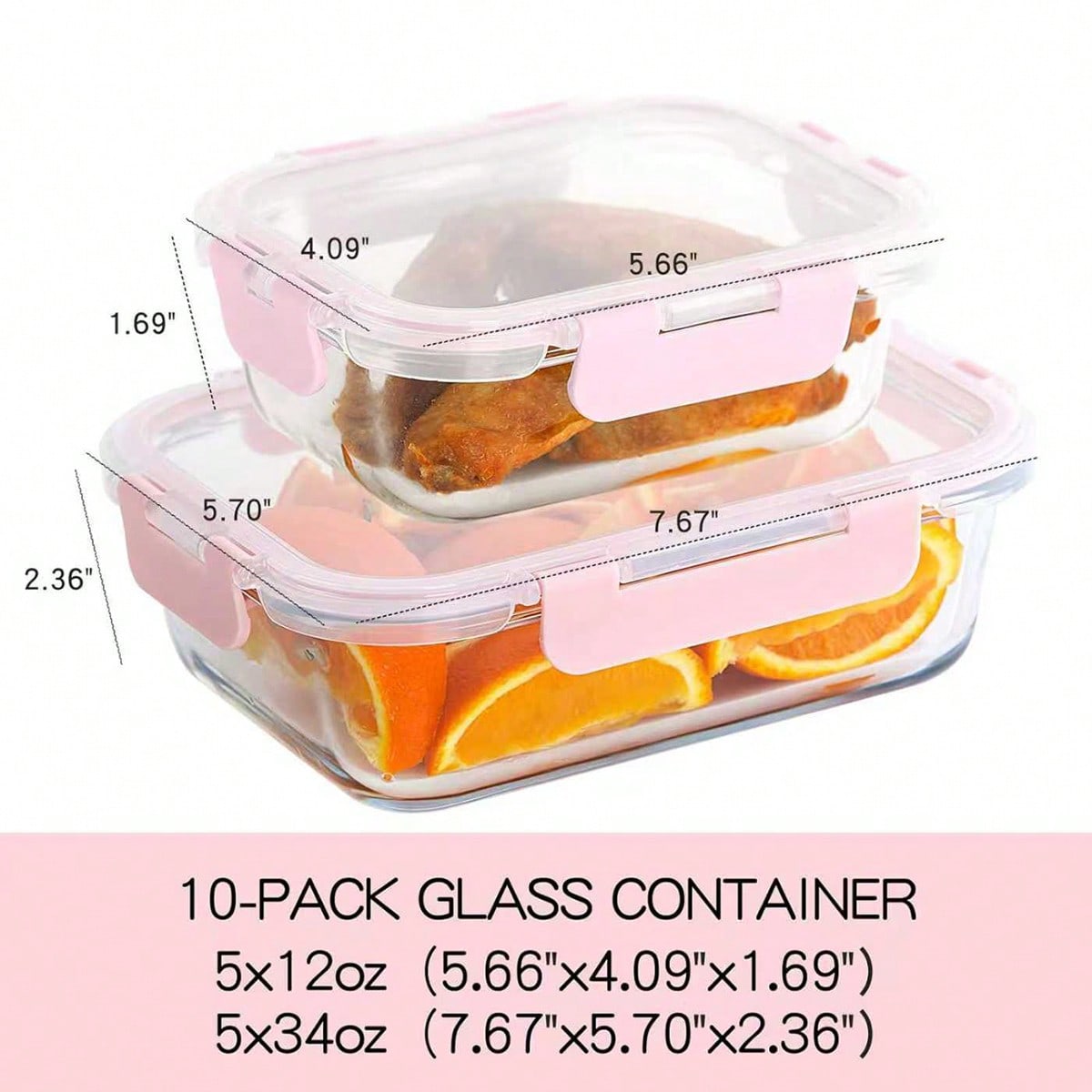 10er-Pack Glas-Mahlzeitbehälte – Food Storage With Glass Lids Bewertung und Preis
