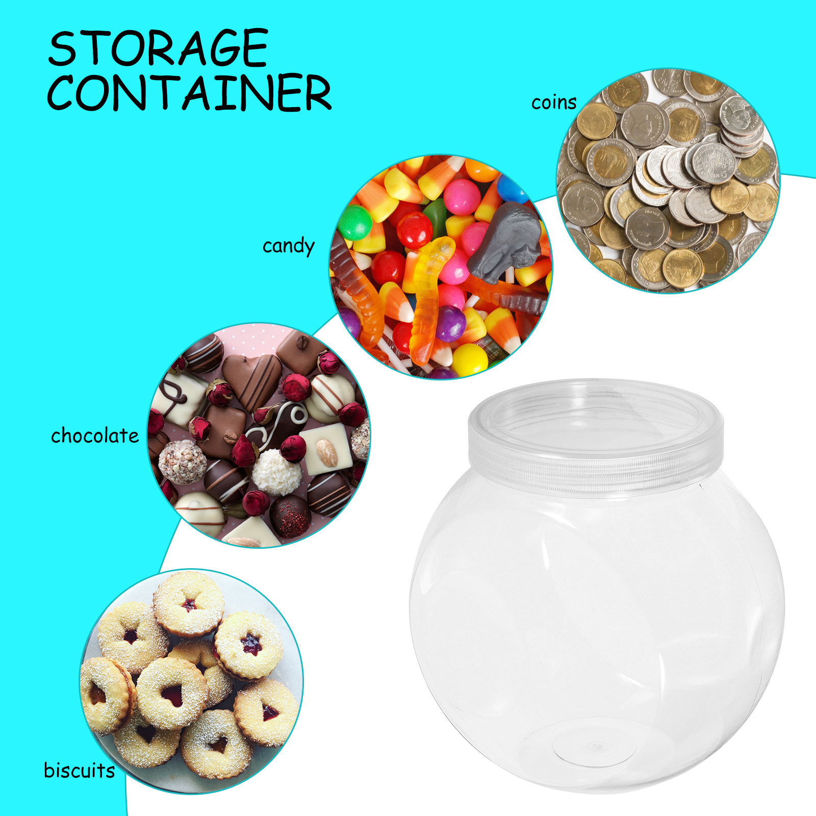 3 Stück Klare Süßigkeitenbehäl – Food Storage Lid Bewertung und Preis