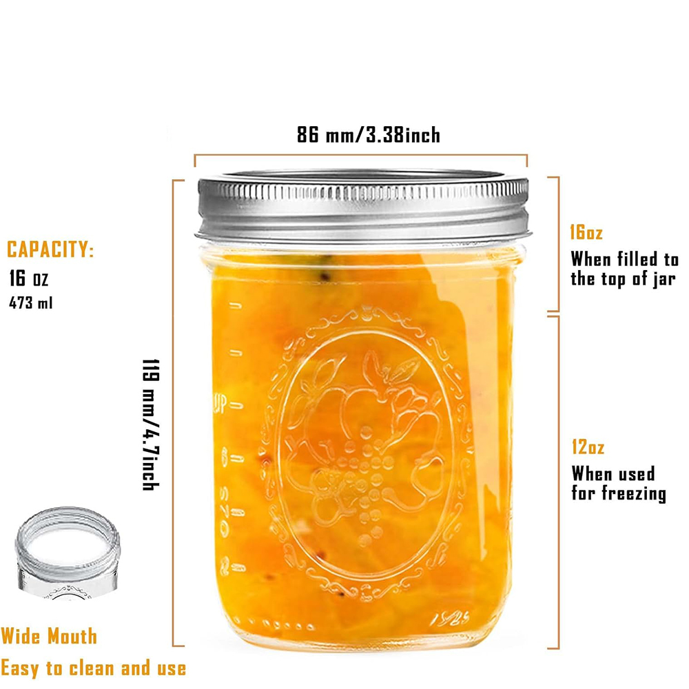 16oz Weithals-Einmachgläser mi – Food Storage Lid Bewertung und Preis