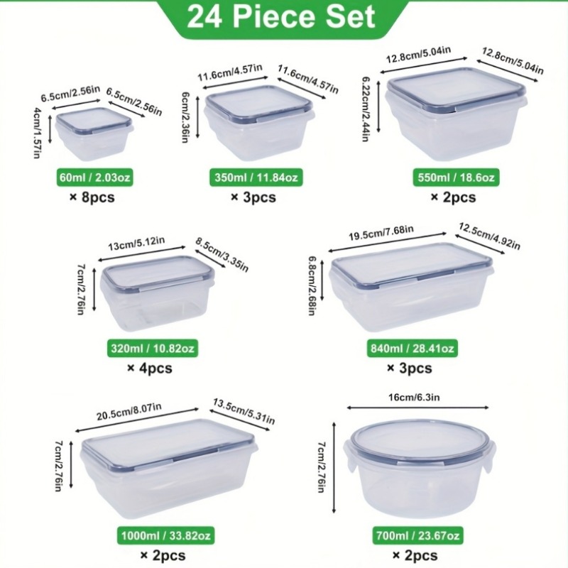 48-teiliges BPA-freies Lebensm – Food Storage Design Bewertung und Preis