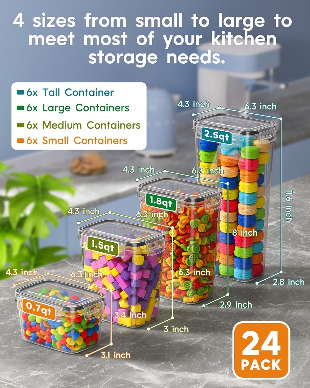 24 Stück Luftdichte Lebensmitt – Food Storage Lid Bewertung und Preis